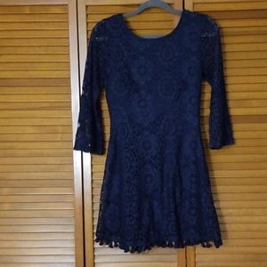 Lacy navy blue dress